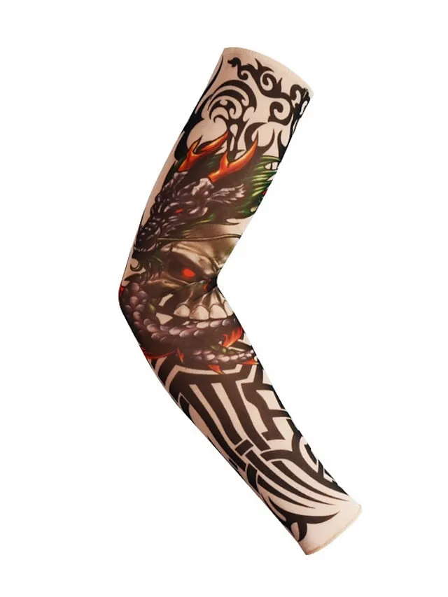 1 PC Cycling Sleeve Sun Sleeve UV Sun Protection Cooling Arm Sleeve UV Resistant Quick Dry Bike Dark Grey Black Grey Spandex for Unisex Adults' Outdoor Exercise Cycling / Bike / Stretchy