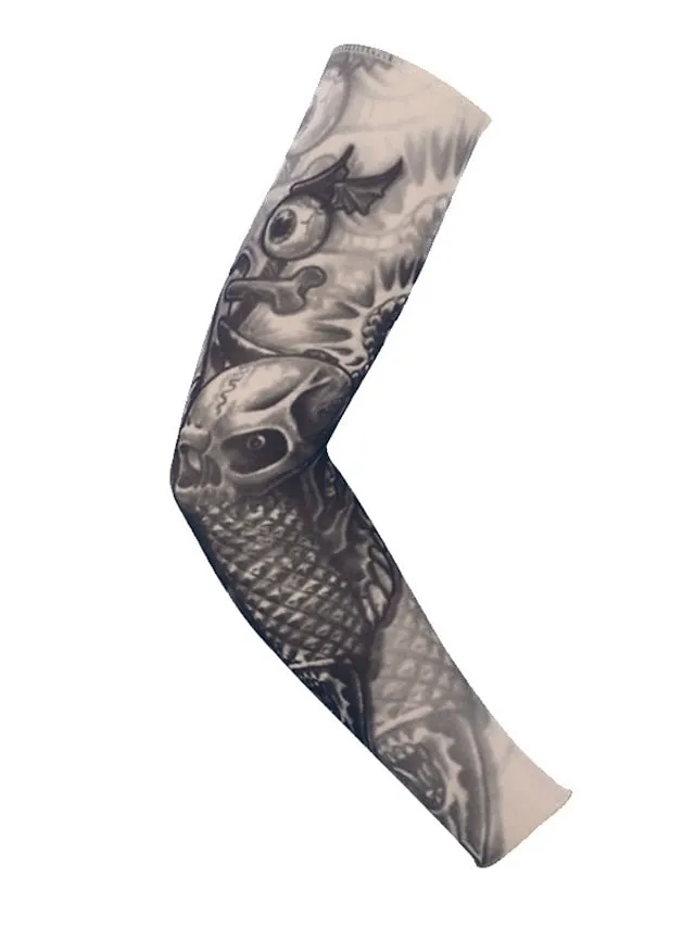 1 PC Cycling Sleeve Sun Sleeve UV Sun Protection Cooling Arm Sleeve UV Resistant Quick Dry Bike Dark Grey Black Grey Spandex for Unisex Adults' Outdoor Exercise Cycling / Bike / Stretchy