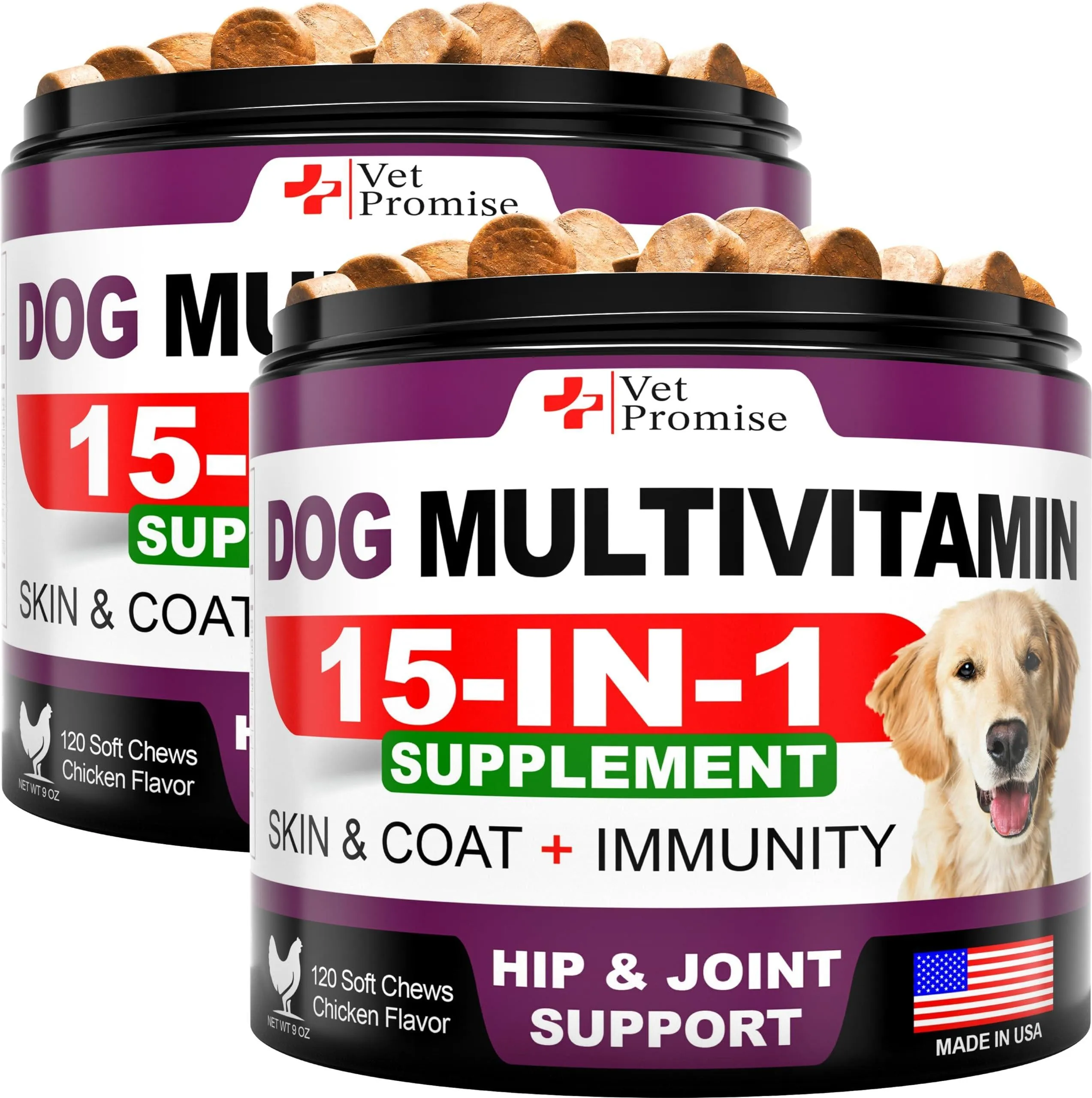 (2 Pack) Dog Supplement Chewable with Glucosamine