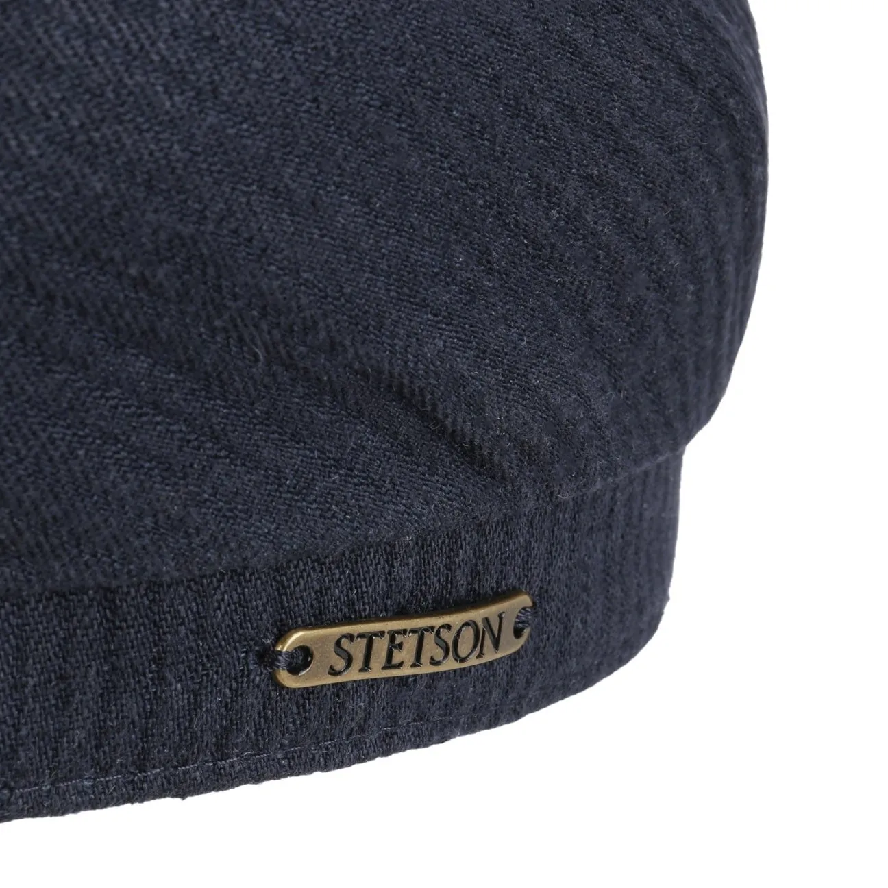 6 Panel Structure Linen Flat Cap by Stetson