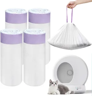 60 Pack Drawstring Cat Litter Box Liners 26" x 16" Heavy Duty Litter Pan Liner Bags with Drawstring for Pet Cat Litter Tray