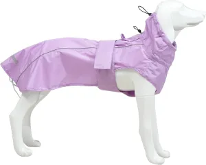 Adjustable Waterproof Dog Raincoat for Dogs,Lightweight Pet Rain Jacket Puppy Clothes with Reflective Strip for Small Medium Large Dogs (Light Purple, Large)