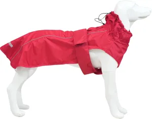 Adjustable Waterproof Dog Raincoat for Dogs,Lightweight Pet Rain Jacket Puppy Clothes with Reflective Strip for Small Medium Large Dogs (Red, Medium)
