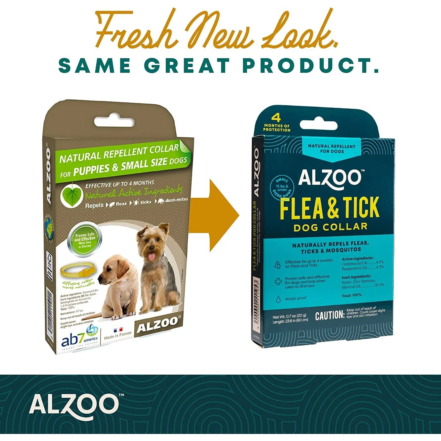 ALZOO Flea & Tick Dog Collar with Natural Diffusing Active Ingredients