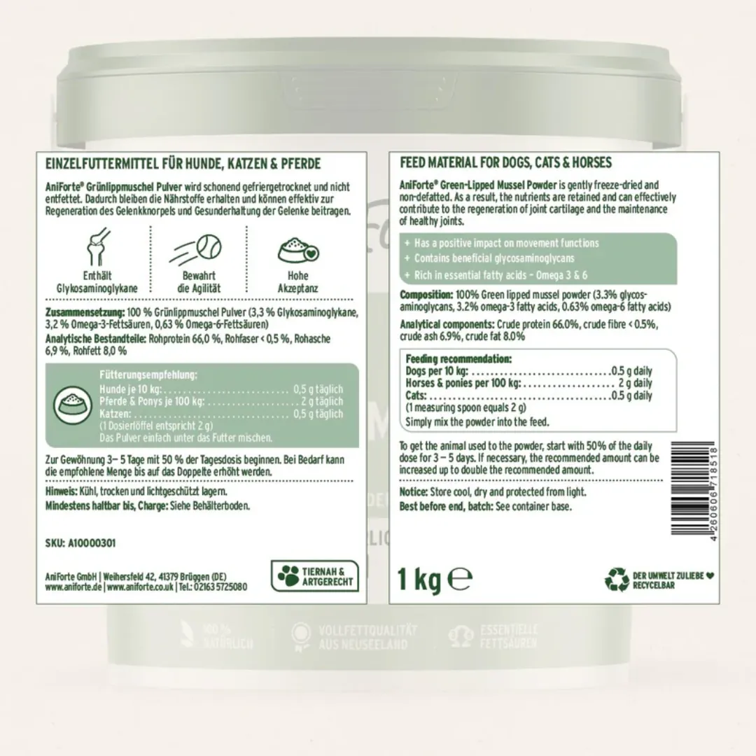 AniForte Green Lipped Mussel Powder
