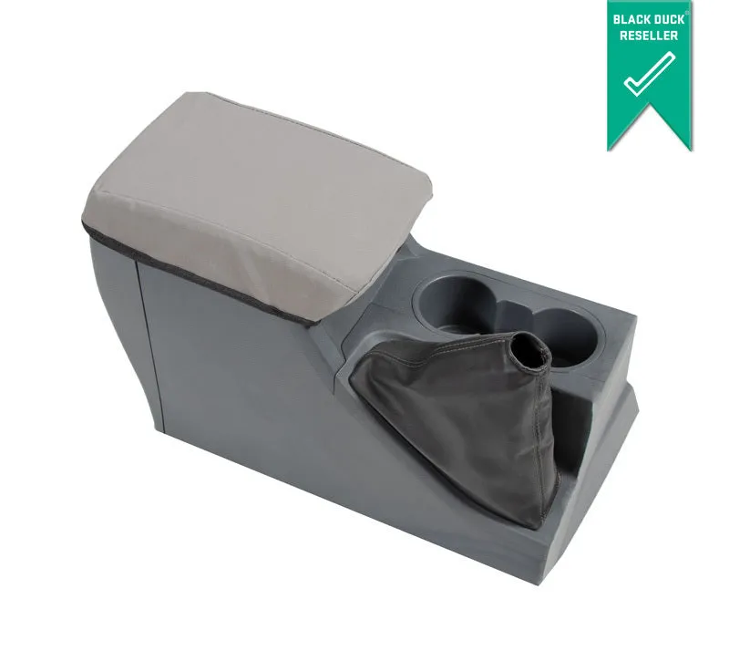 Black Duck Canvas Seat Covers Suits Nissan Navara D40 RX Dual Cab 11/2005-3/2009 Grey