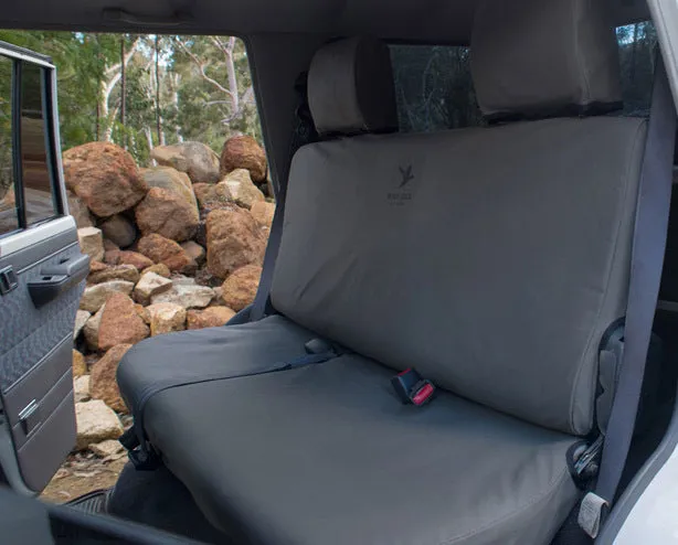 Black Duck Canvas Seat Covers Suits Nissan Navara D40 RX Dual Cab 11/2005-3/2009 Grey