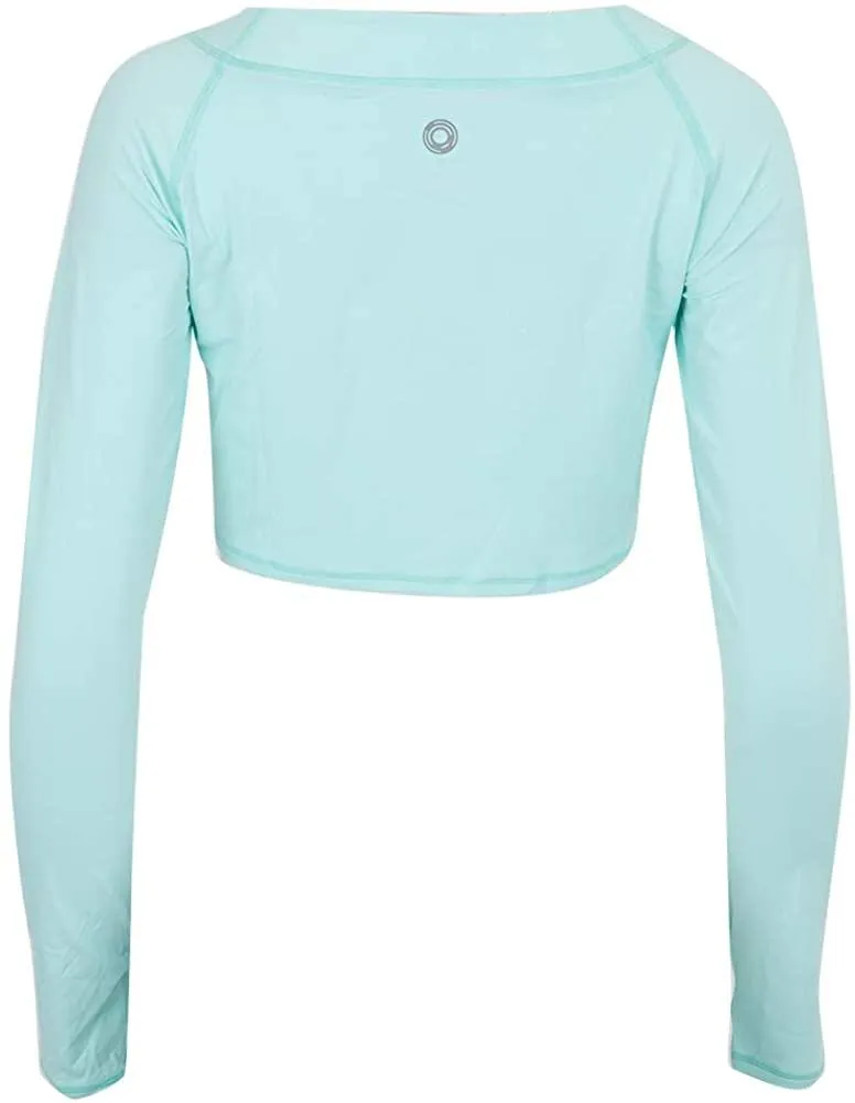 BloqUV Women's Medium Mint Quick Dry Crop Top Long Sleeve Shirt