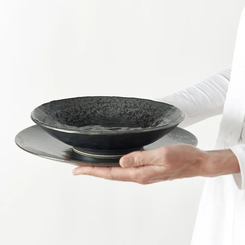 Bowl Serving 28.5cm Black Pearl with Inner Pattern