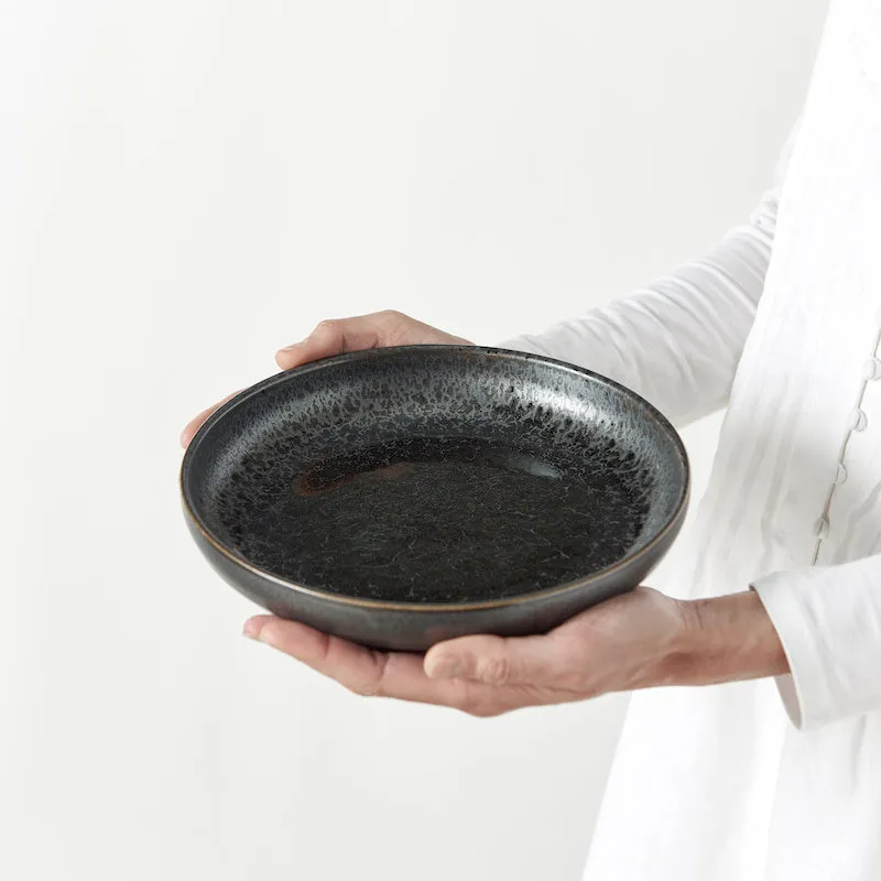 Bowl Serving 28.5cm Black Pearl with Inner Pattern