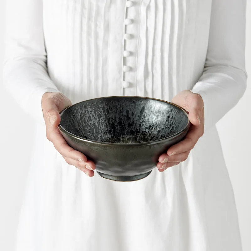 Bowl Serving 28.5cm Black Pearl with Inner Pattern