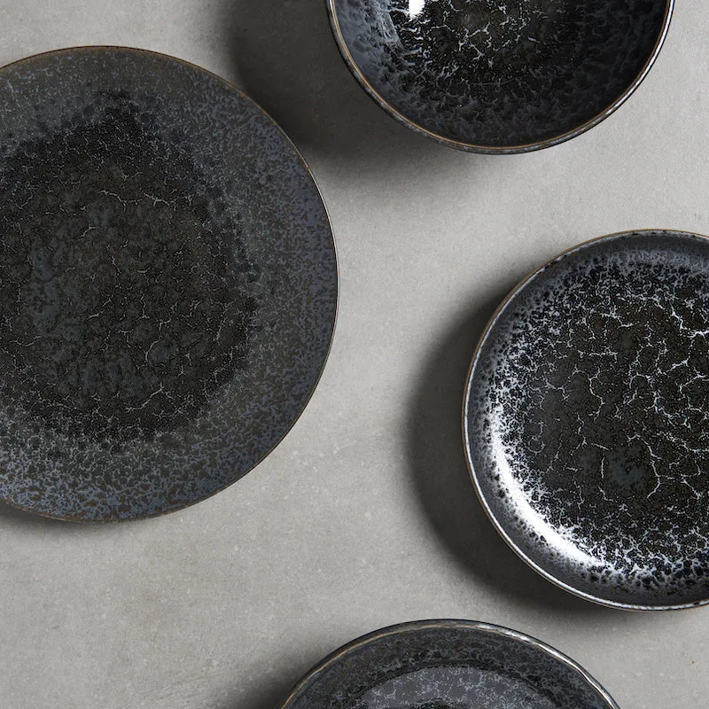 Bowl Serving 28.5cm Black Pearl with Inner Pattern