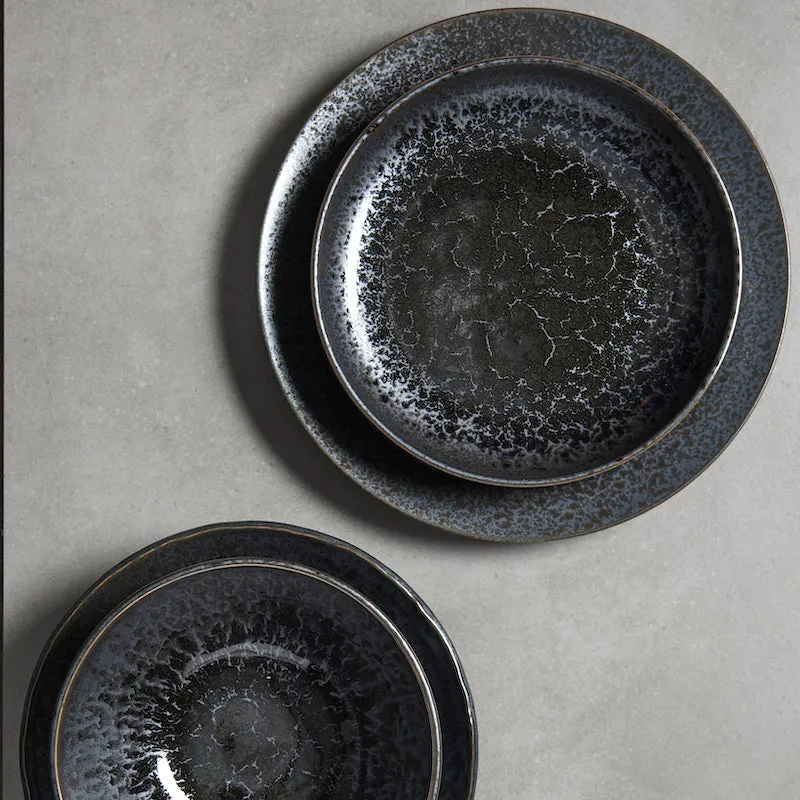 Bowl Serving 28.5cm Black Pearl with Inner Pattern