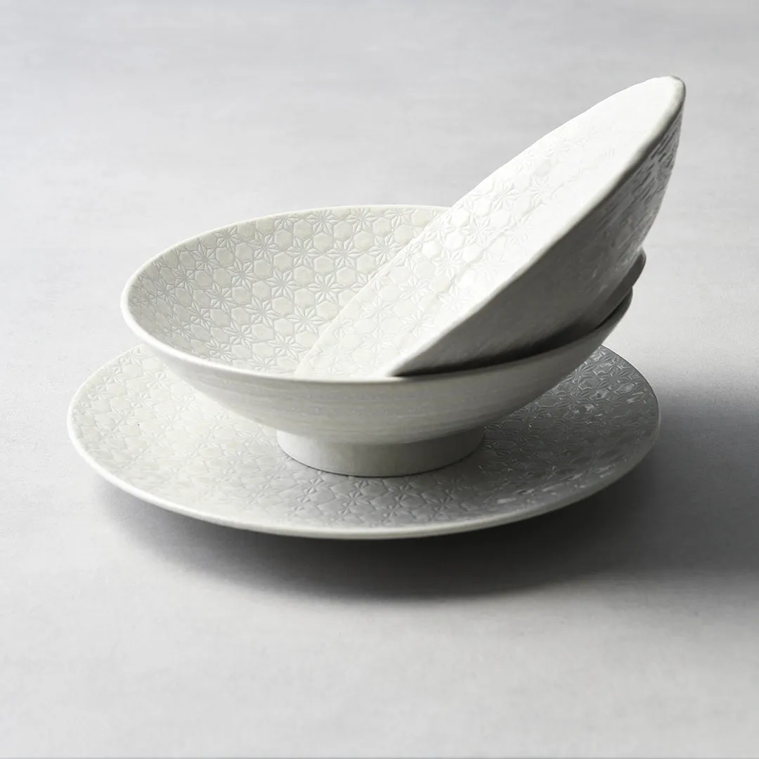 Bowl Serving 28.5cm White Star