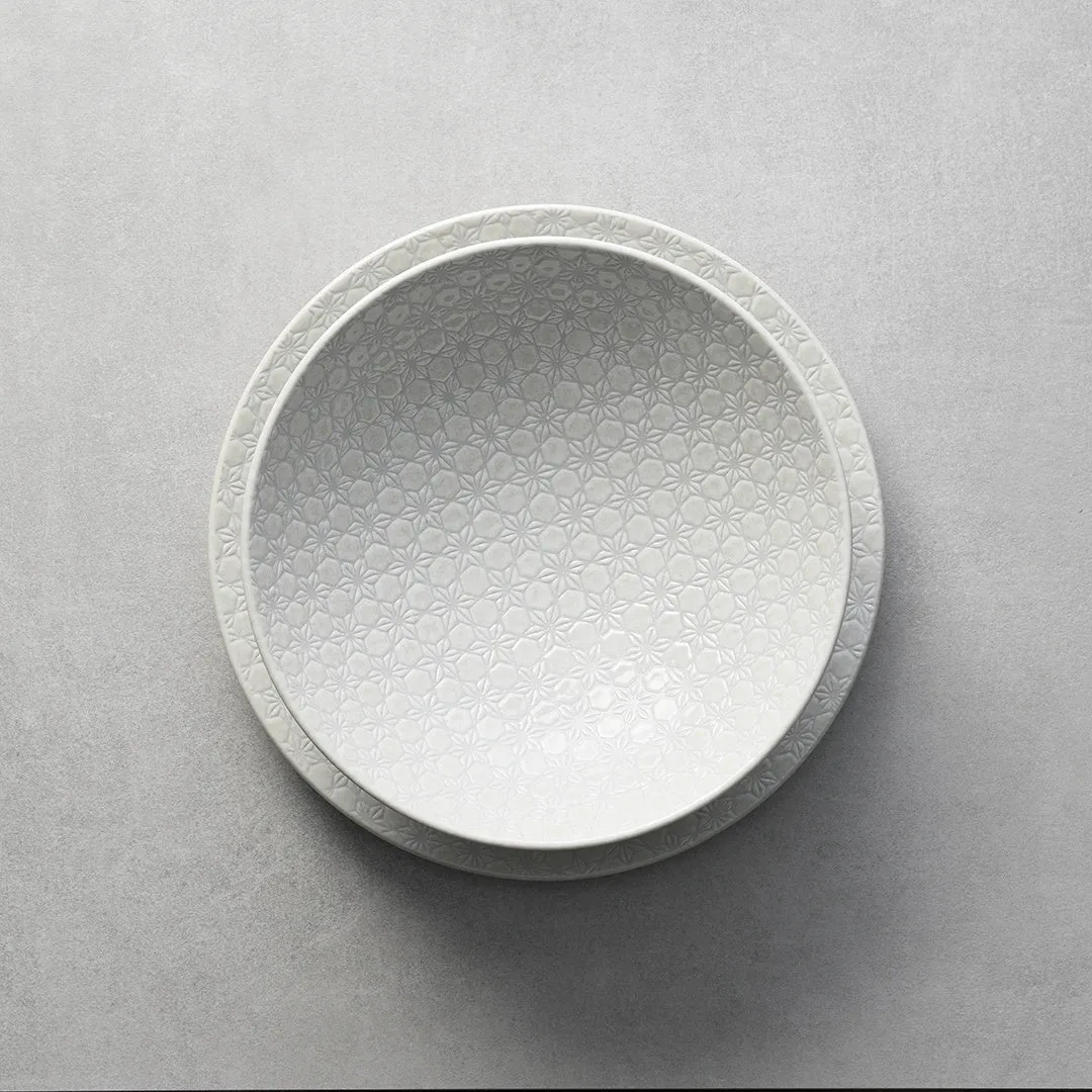 Bowl Serving 28.5cm White Star