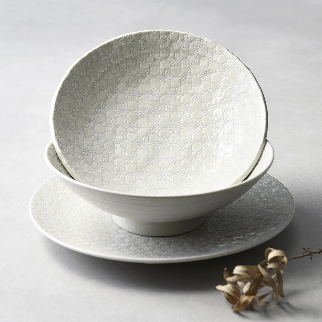 Bowl Serving 28.5cm White Star