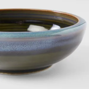 Bowl Thick Edge 17cm Blue Outer Dark Green Inner