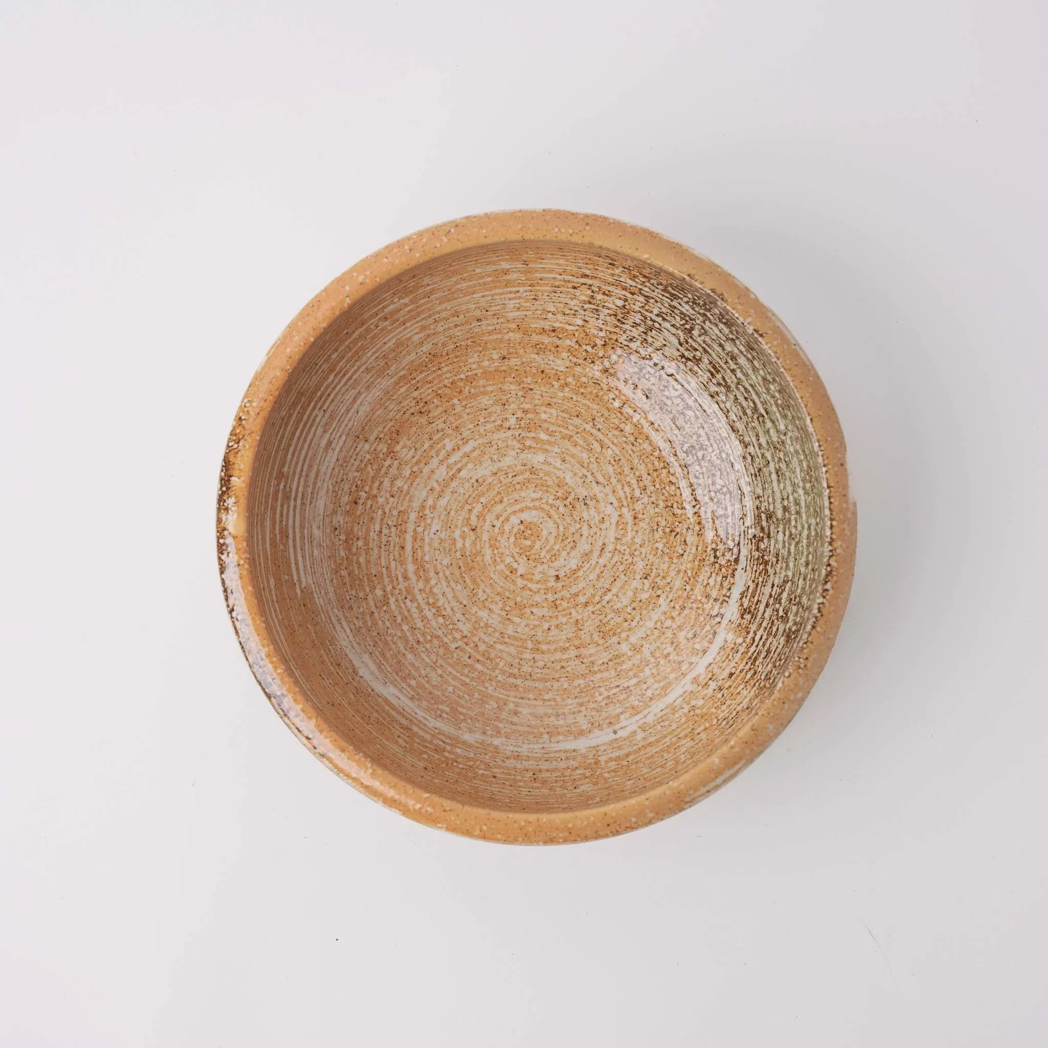 Bowl Thick Edge 20cm Orange Clay Glaze