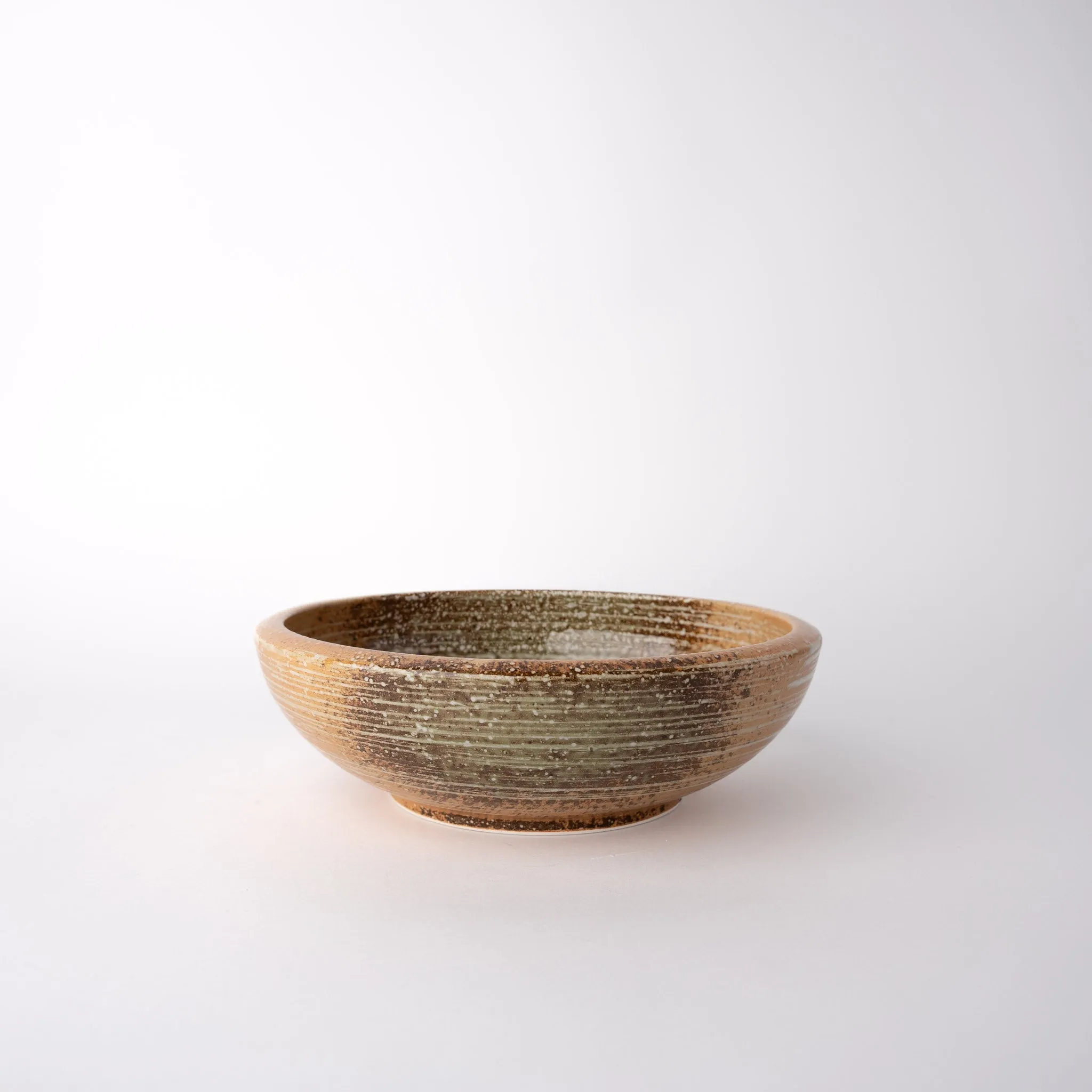Bowl Thick Edge 20cm Orange Clay Glaze