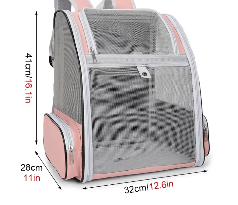 Cat Backpack Harness & Carrier - Airline Approved, Foldable Travel Bag for Cats & Puppies