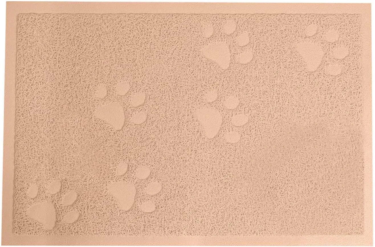 Darkyazi Cat Litter Box Mat for Floor Litter Trapping Mat Non-Slip Backing, Scatter Control, Easy Clean, Water Resistant, Soft on Paws (23.5" x 15.75",Beige)
