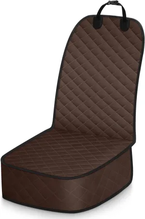 Dog Car Seat Cover, Pets Front Dog Car Seat Cover for SUV, Trucks. Waterproof Nonslip Car Seat Covers for Dogs Front Seats, Medium, Coffee