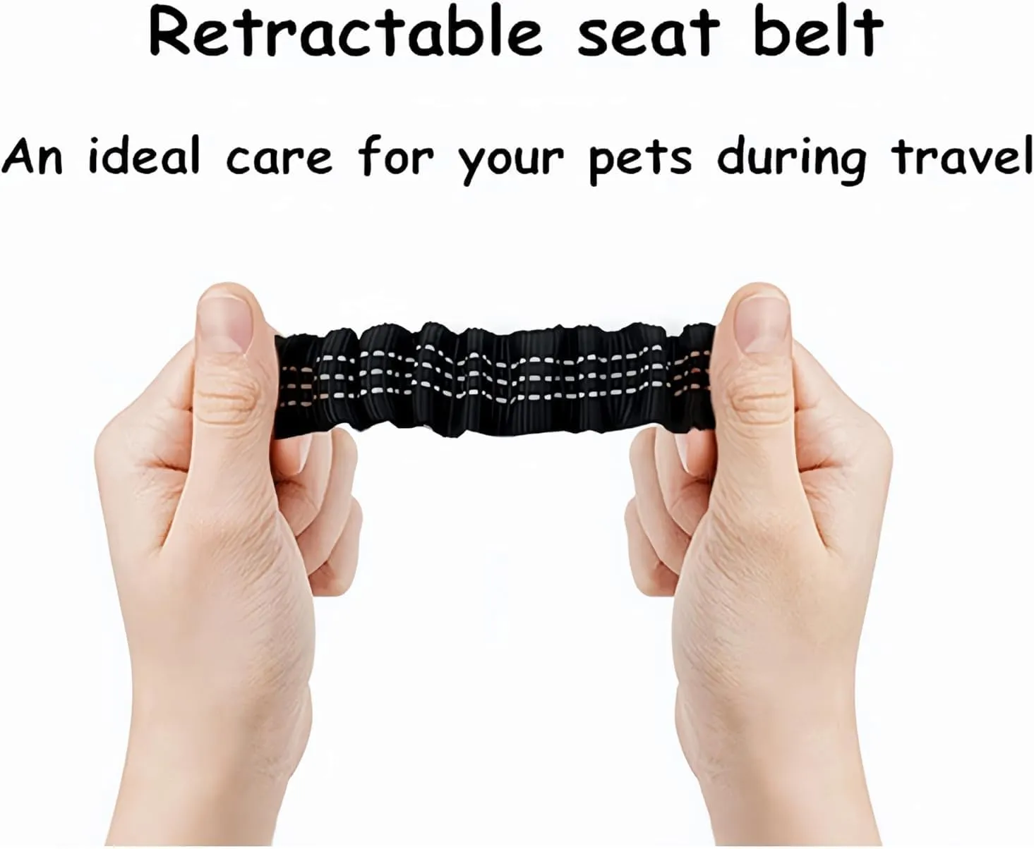 Dog Seat Belt for Car  Adjustable Safety Tether for Dogs, Secure Leash for Large and Small Breeds, Compatible with Car Seat Belt Buckle (Blue)