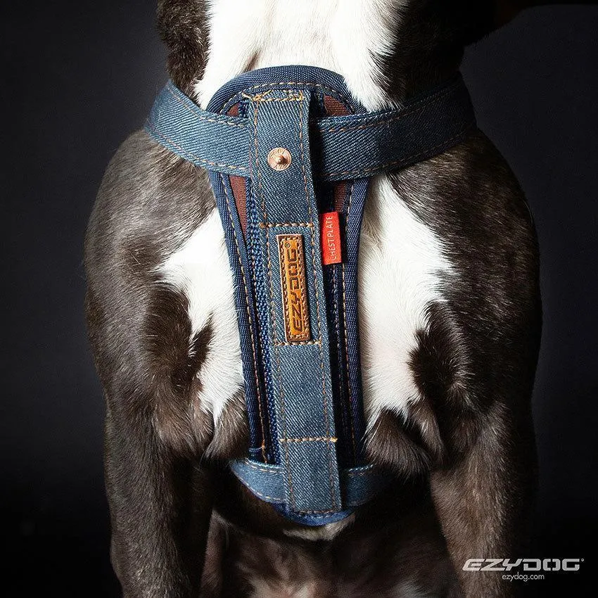 EzyDog Chestplate Dog Harness Denim Extra Large^^^