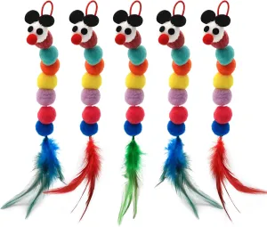 Feather Attachments for Cat Wand, Cat Teaser Refills, Wand Replacements for Kitten Cats