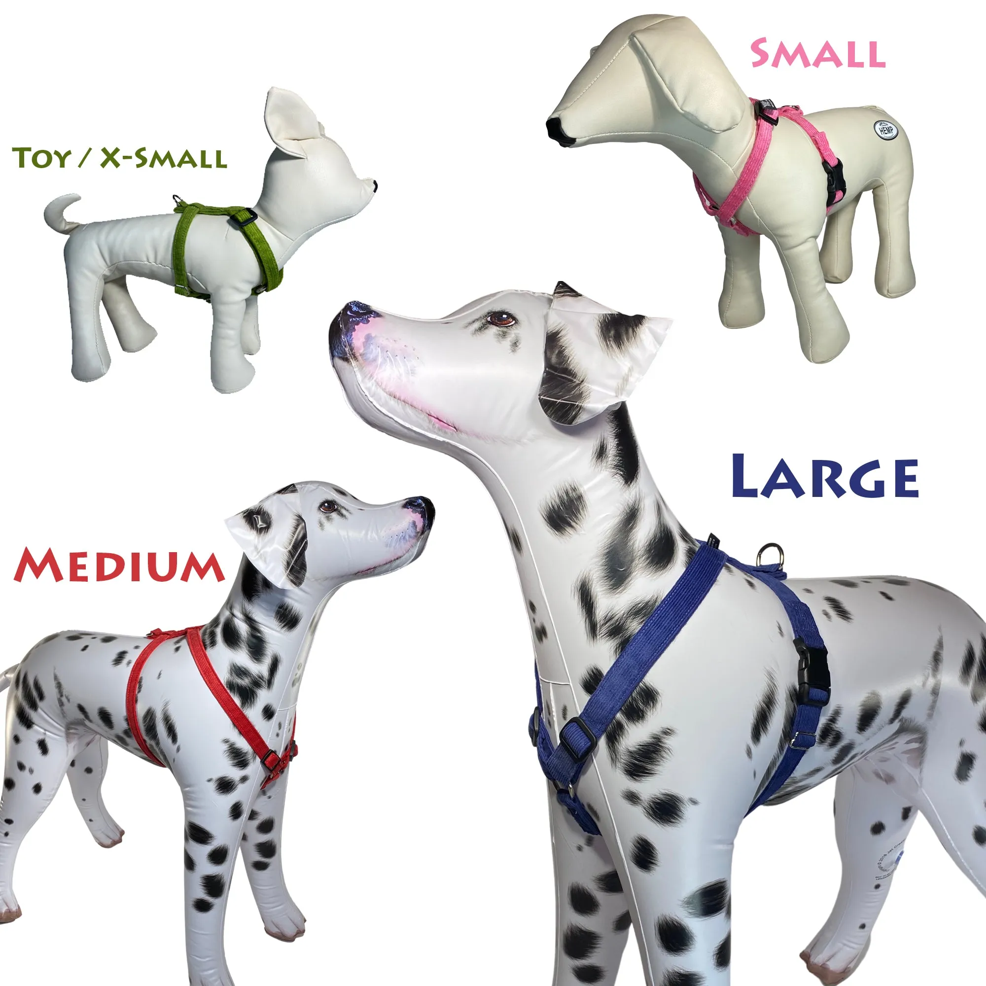 Hemp Dog Harness PINK Corduroy |The Good Dog Company