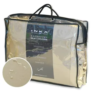 Land Rover Discovery 4 Front 1 1 Fully Tailored Waterproof Seat Covers Almond L319 MY-09-16