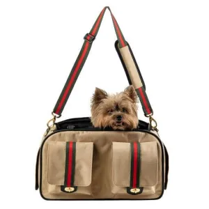 marlee bag - khaki with stripe *special order