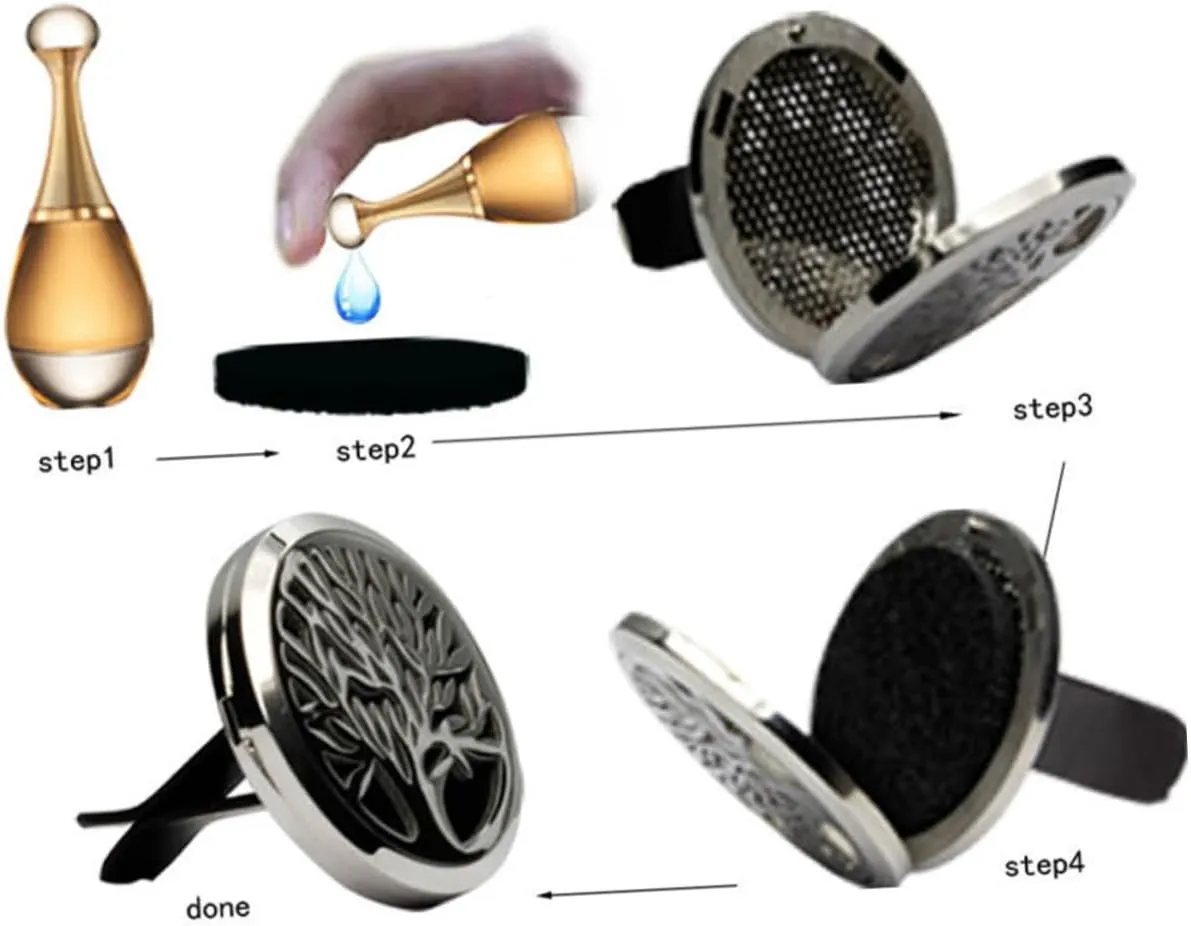 Mobestech Car Perfume Vent Clip Stylish Diffuser for Car Office Home with Refill Pad Star Creates Charming Atmosphere