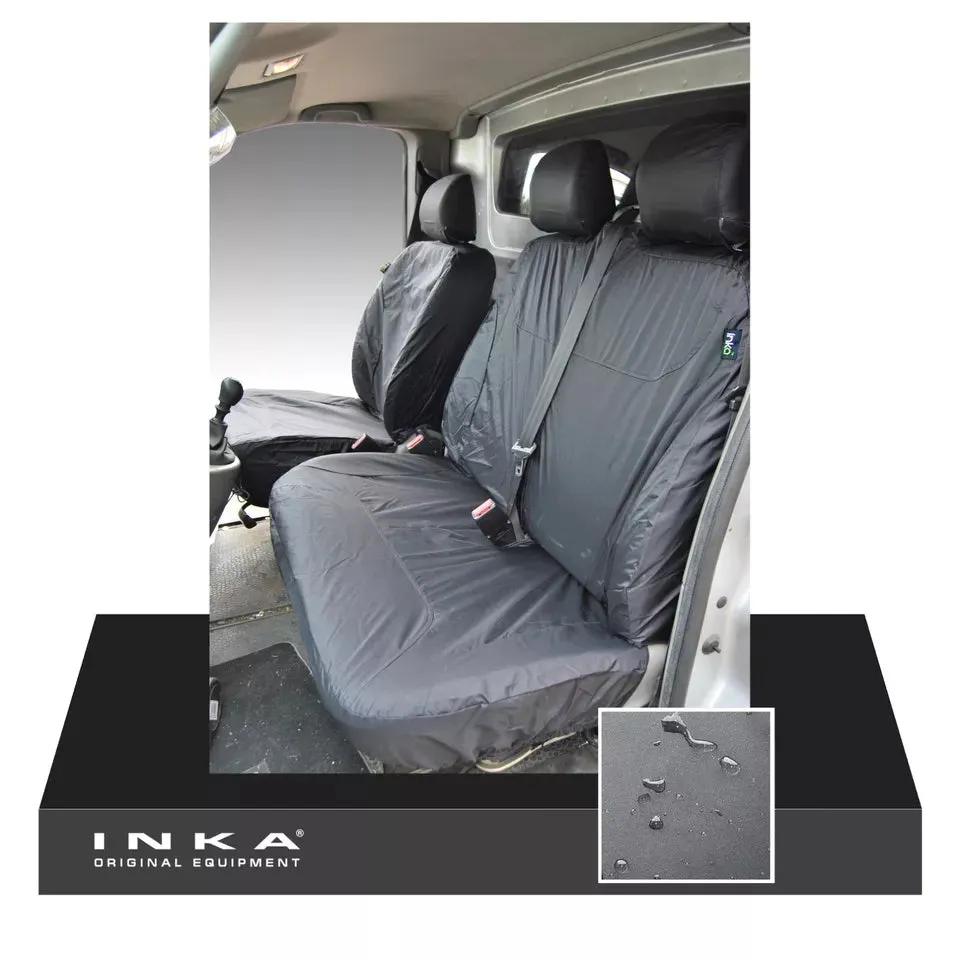 Nissan Primastar Front 1 2 Fully Tailored Waterproof Seat Covers Grey MY 01-14