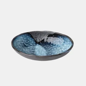Organic Oval Bowl 16cm Storm Glaze