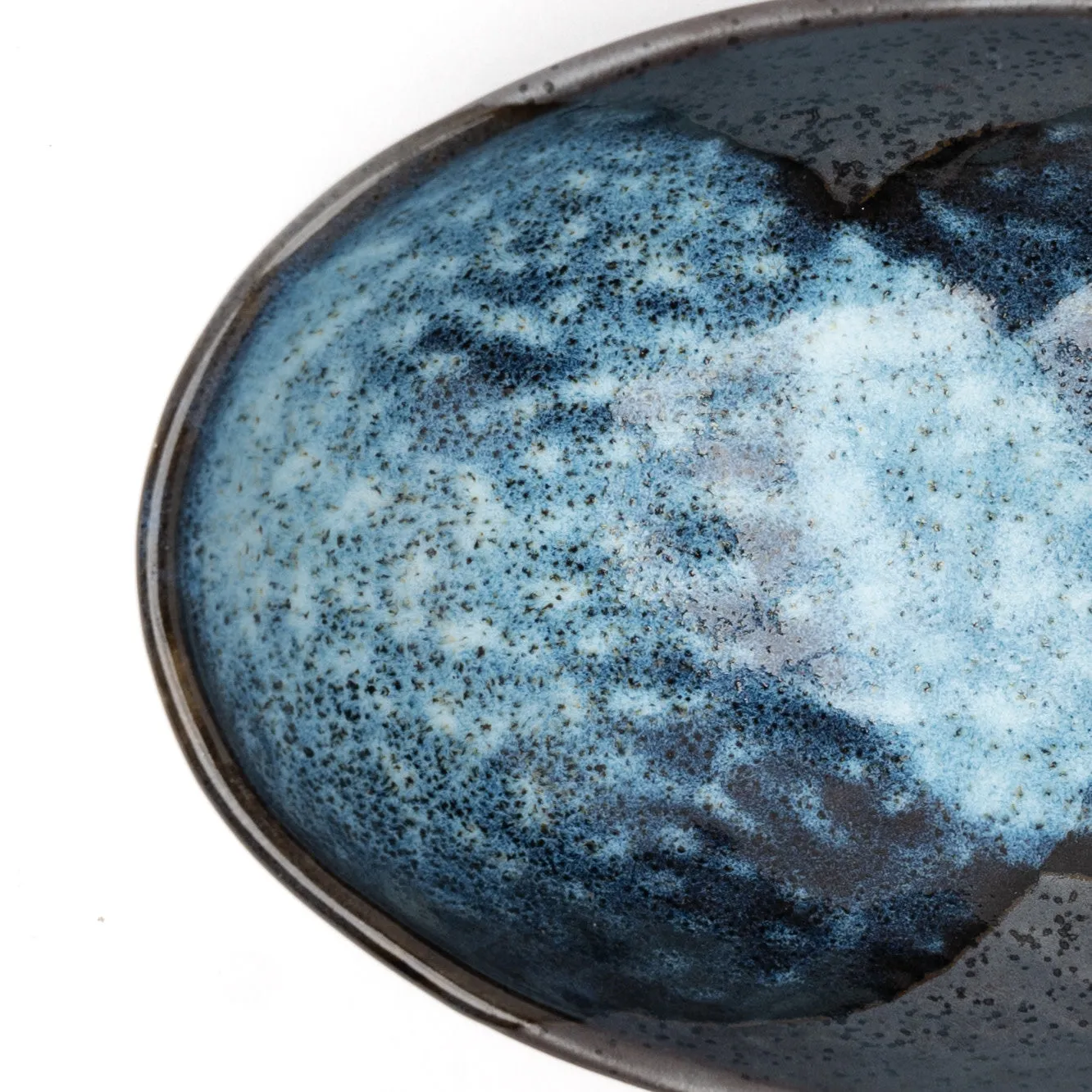 Organic Oval Bowl 16cm Storm Glaze