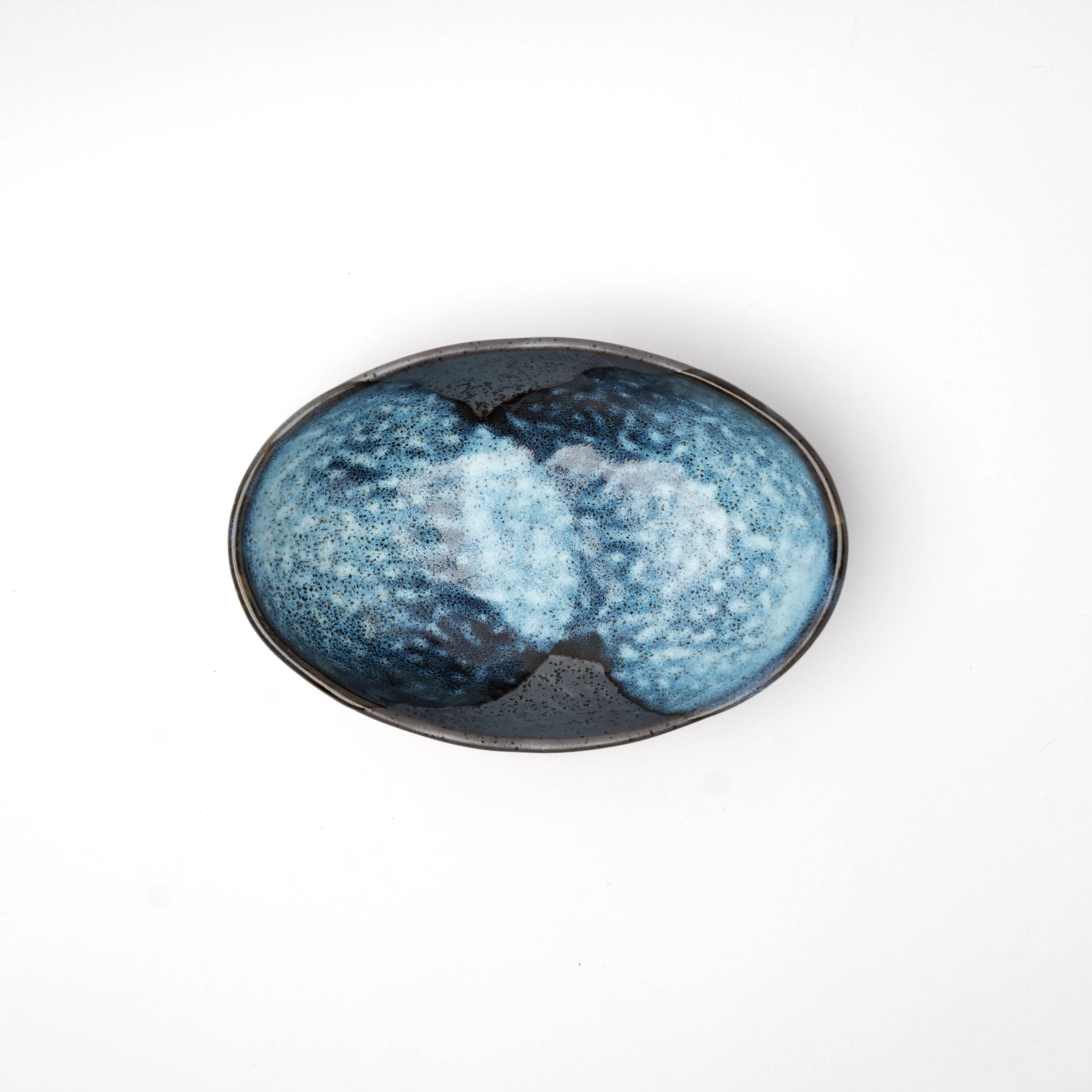 Organic Oval Bowl 16cm Storm Glaze