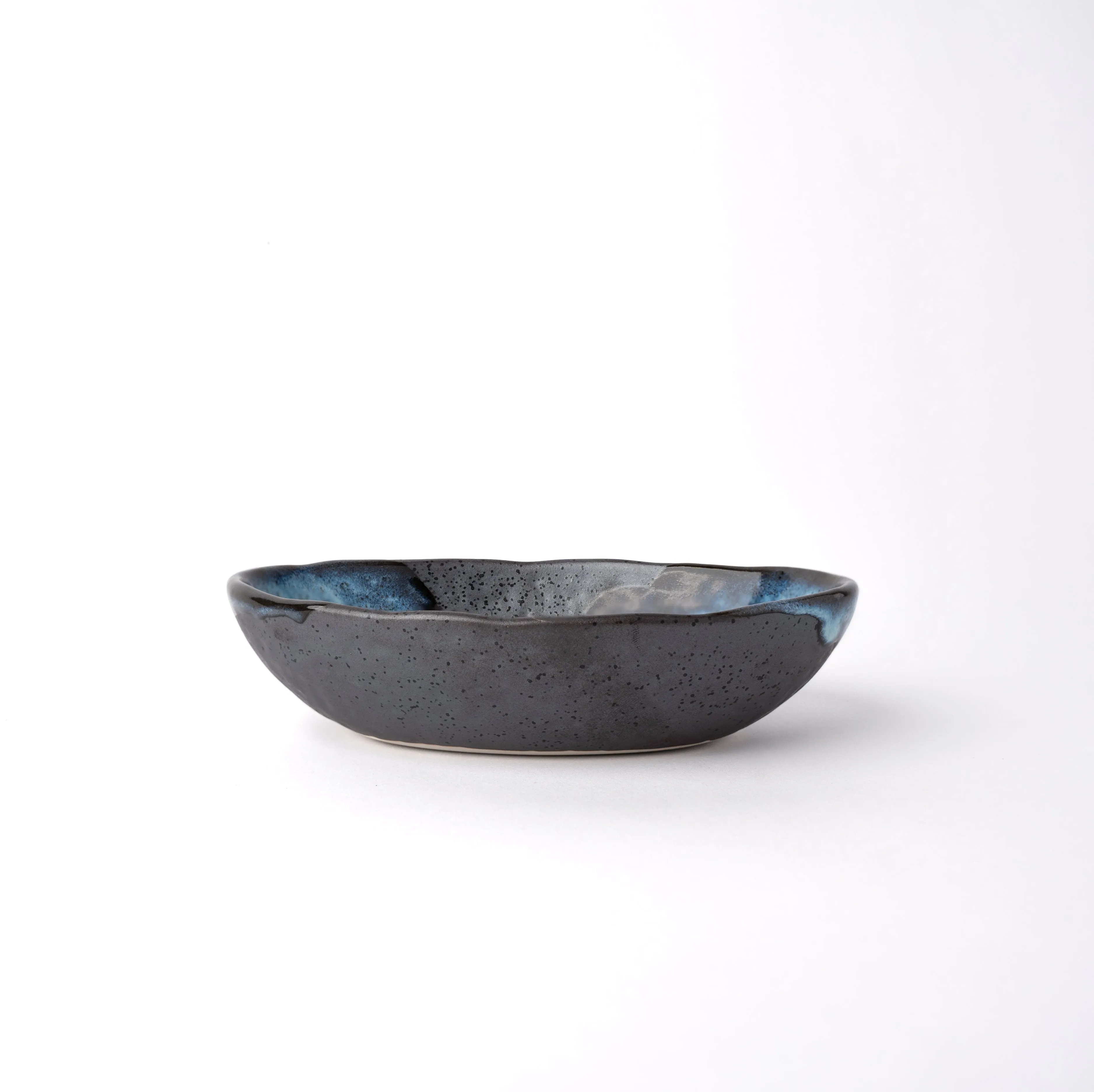 Organic Oval Bowl 16cm Storm Glaze