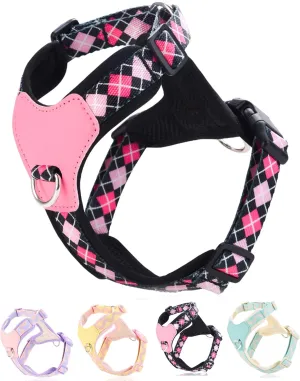 Petank Black Small Dog Harness for Small Dogs, No Pull Dog Harness with 2 Leash Clips, Puppy Harness, Adjustable Dog Vest Harness (Black, S)