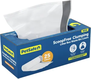 PetSafe ScoopFree Automatic Cat Litter Box Waste Bin Liners  Drawstring Litter Box Liner for ScoopFree Self Cleaning Clumping Litter Box and ScoopFree SmartSpin Litter Box  Easy Cleanup, 25 Count