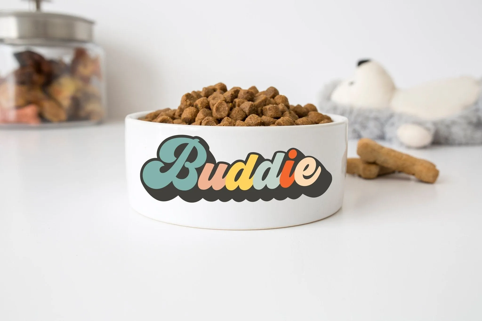 Retro Personalized Dog Bowl
