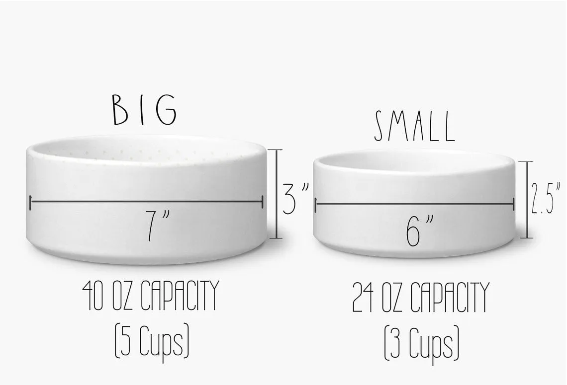 Retro Personalized Dog Bowl