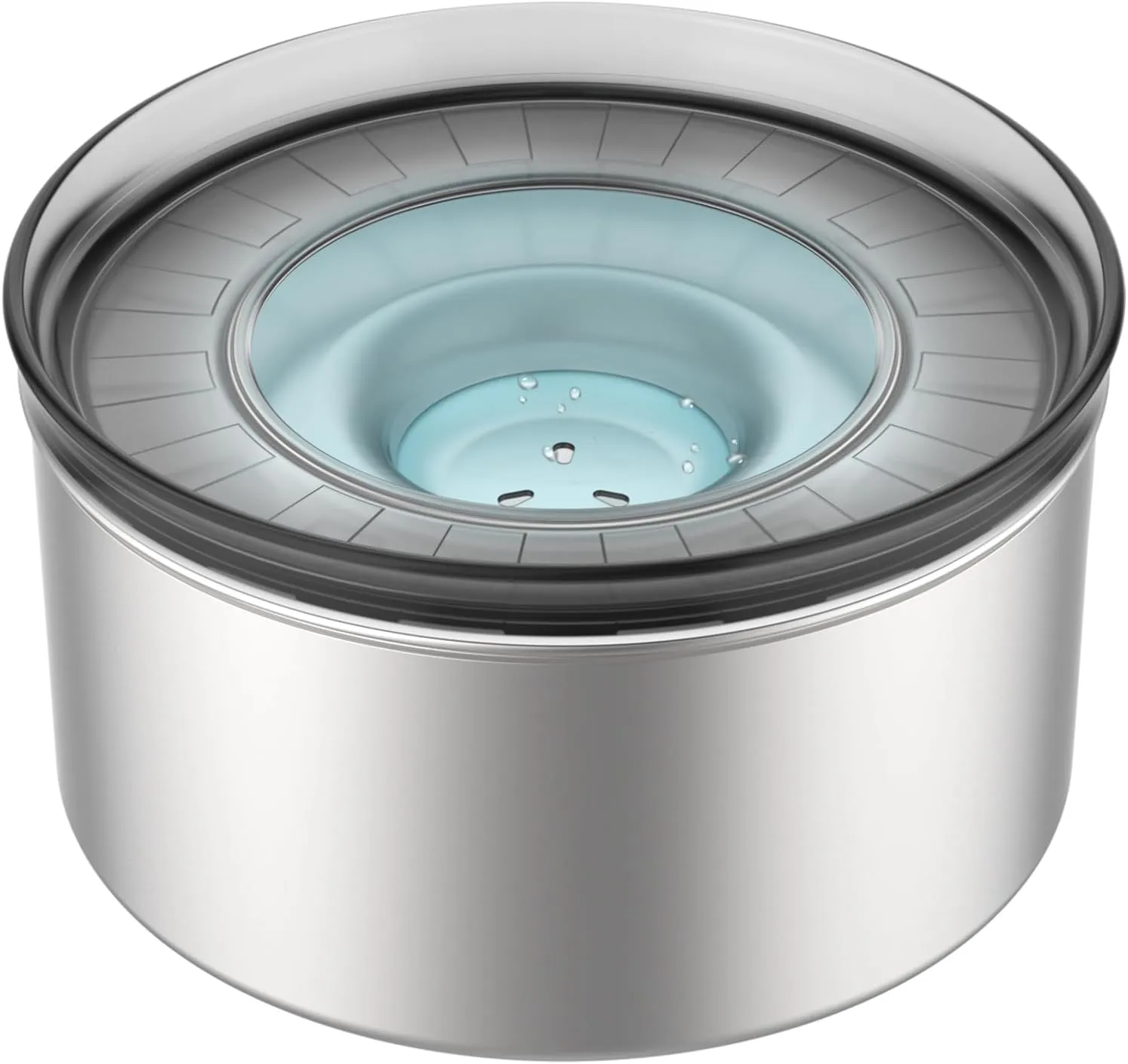 Spill Proof Dog Water Bowl, Food-Grade Stainless Steel Dog Bowl, 3L/100oz Large Capacity, No Splash Water Bowl with Non-Slip Base, Water Bowl for Messy Drinkers [Anti Digging Lip]