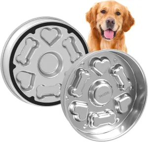 Stainless Steel Slow Feeder Dog Bowl for Large Dogs, Durable & Non-Slip Feeding Bowls for Chewers - Metal Pet Food & Water Feeders, Comedero Lento de Acero Inoxidable para Perro Grande