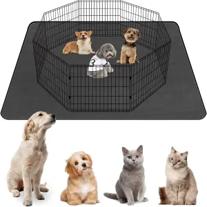 STAND BY ME Washable Pee Pads for Dogs 72"72"/36"x48",Extra Large Upgrade Non-Slip Pee Pad,Reusable Puppy Pads with Fast Absorbent for Playpen Crate,Whelping,Training (36"48"(2pack), Grey)