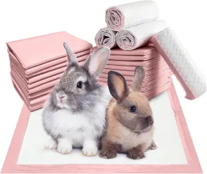Tfwadmx Rabbit Pee Pads 100 Pcs 18" 13" Disposable Cage Liners Leak-Proof Super Absorbent Potty Training Pad for Puppy Guinea Pigs Hedgehog Hamsters Chinchillas Cats and Other Small Animals