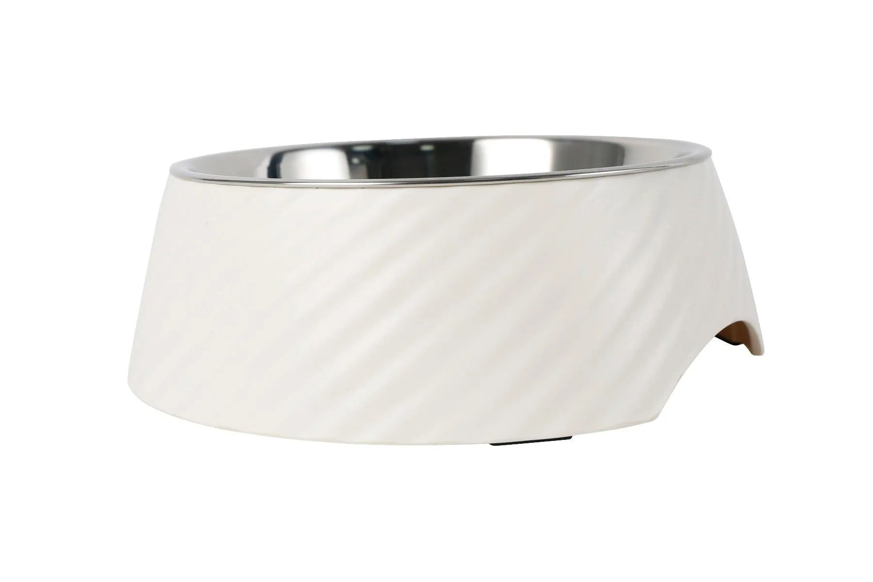Twill Round Cat / Dog Bowl - White S/L