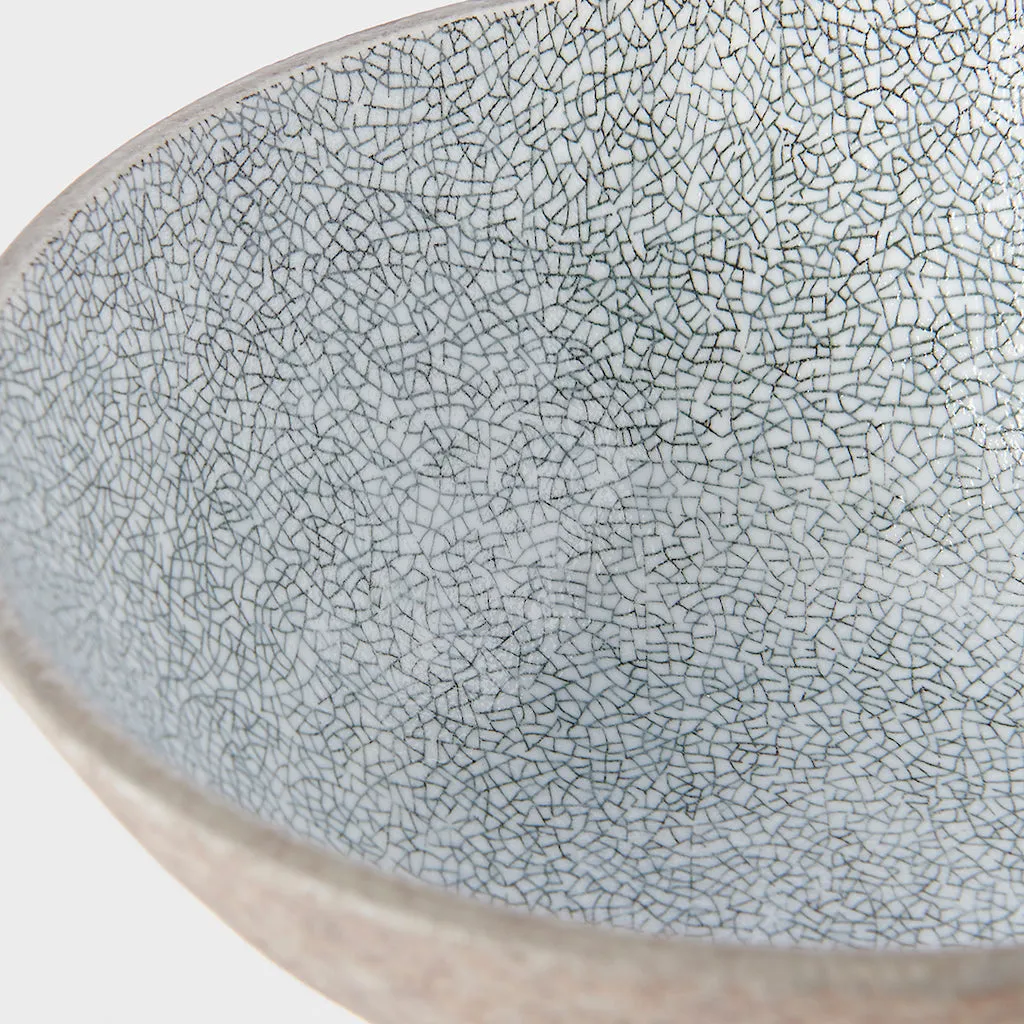 Udon Bowl 19.5cm Crazed Grey