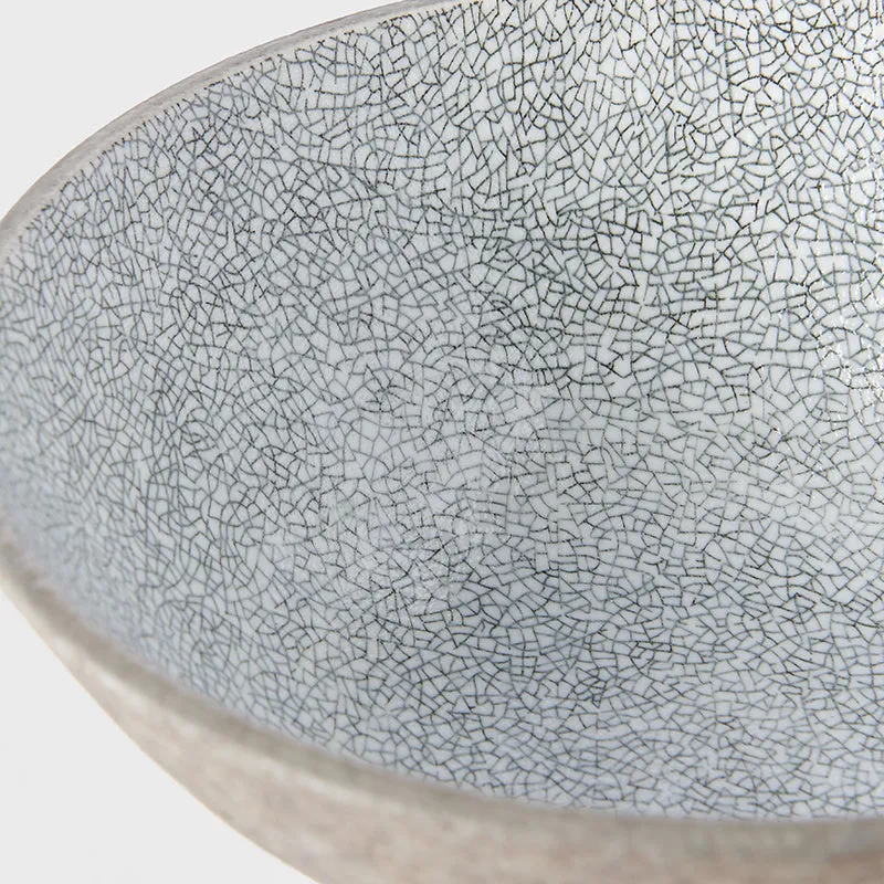 Udon Bowl 19.5cm Crazed Grey