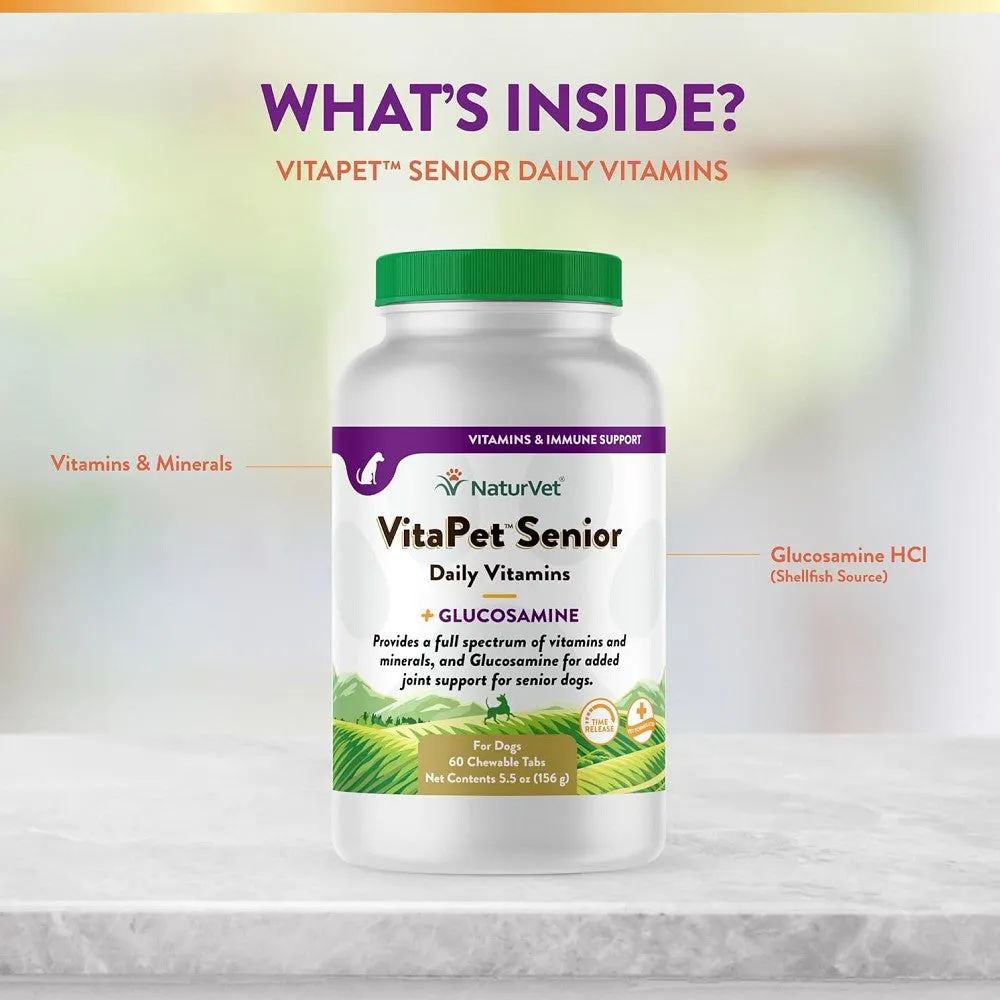 VitaPet Senior Daily Vitamins Plus Glucosamine Dog Chewable Tablets